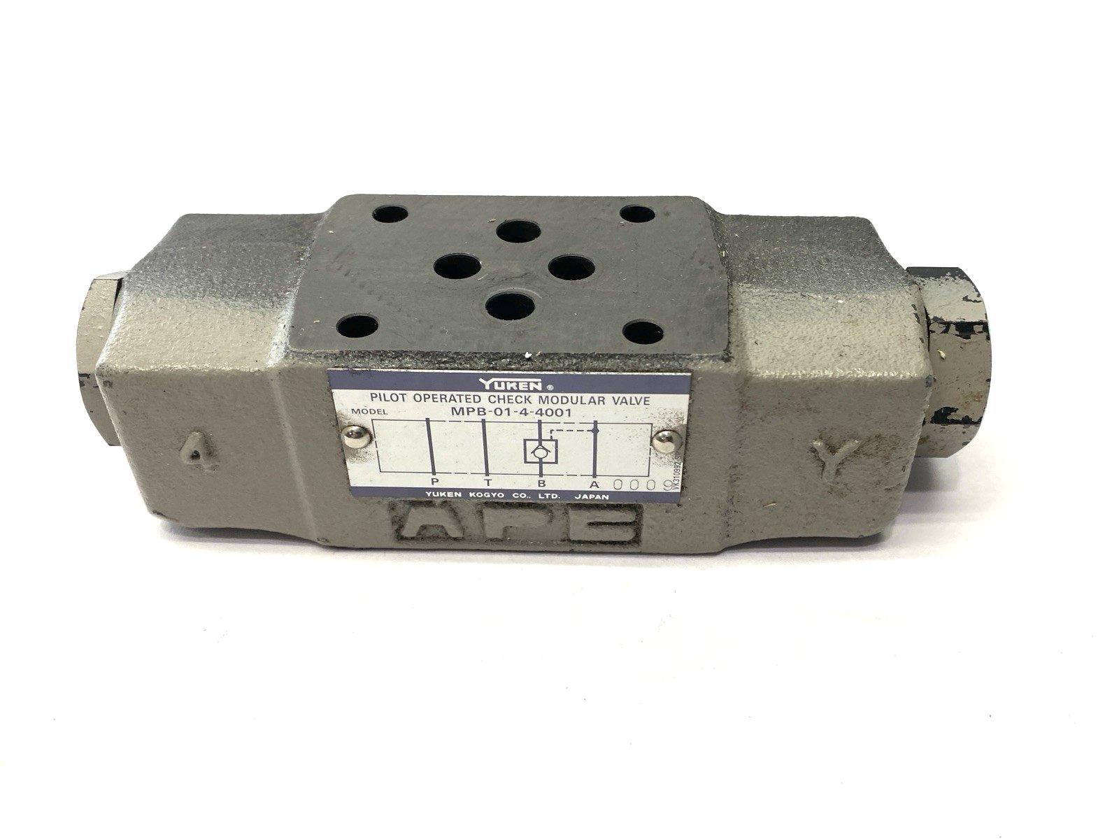 Yuken MPB-01-4-4001 Pilot Operated Check Modular Valve 1/4" - Maverick Industrial Sales