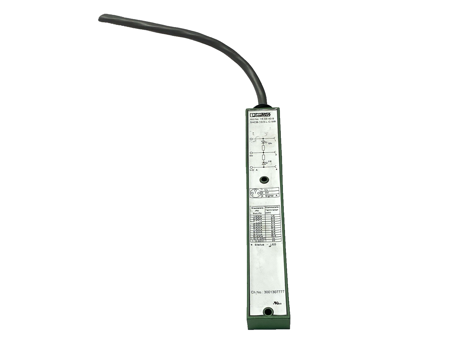 Phoenix Contact 1503438 Distributor Box 10-Port SACB-10/3-L-C-M8 - Maverick Industrial Sales