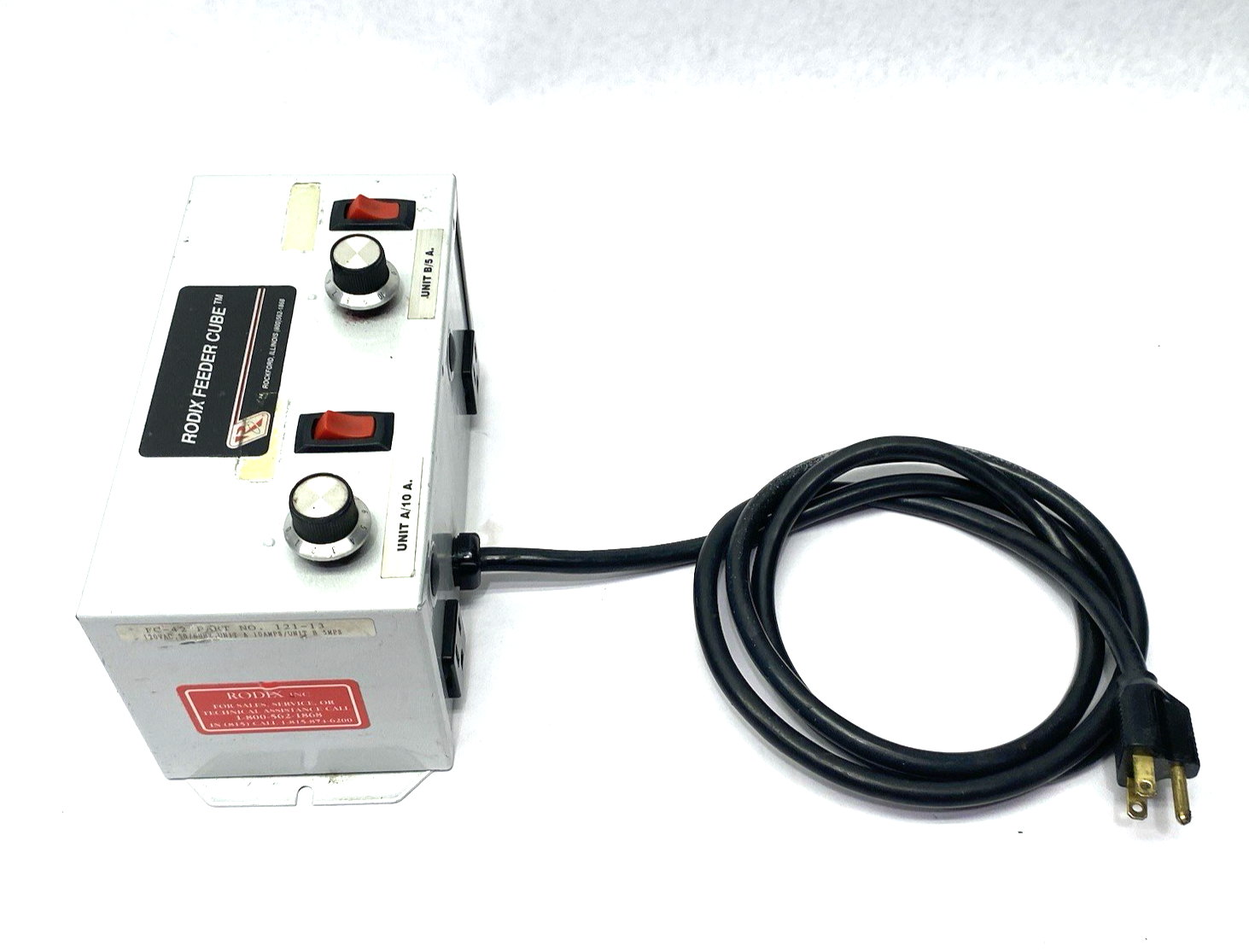 Rodix FC-42 Plus Feeder Cube Dual Control Unit 10A Unit A, 5A Unit B, 121-13 - Maverick Industrial Sales