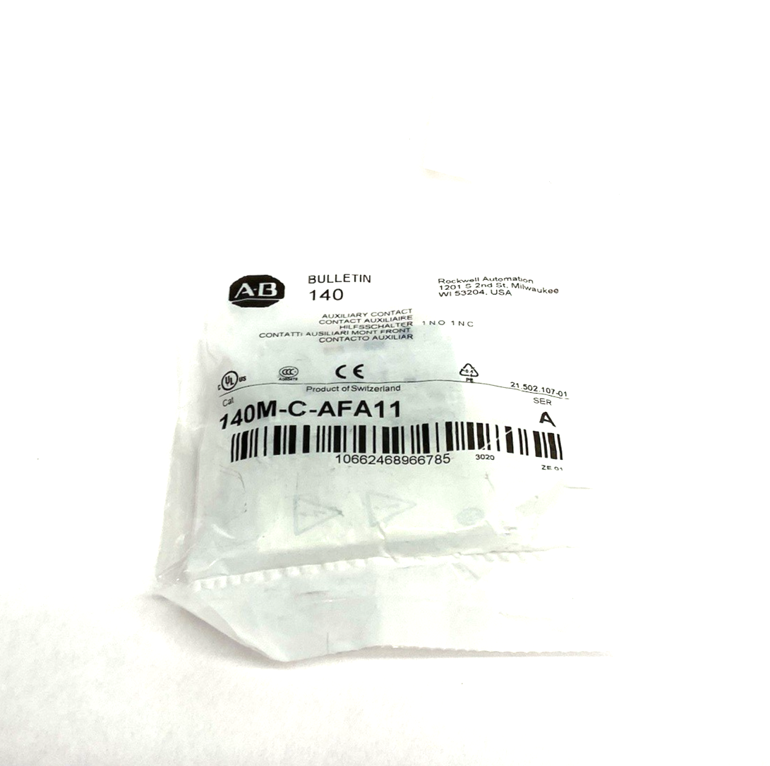 140M-C-AFA11 | Allen Bradley Ser. A Auxiliary Contact 1 N.O. 1 N.C. - New - Maverick Industrial Sales