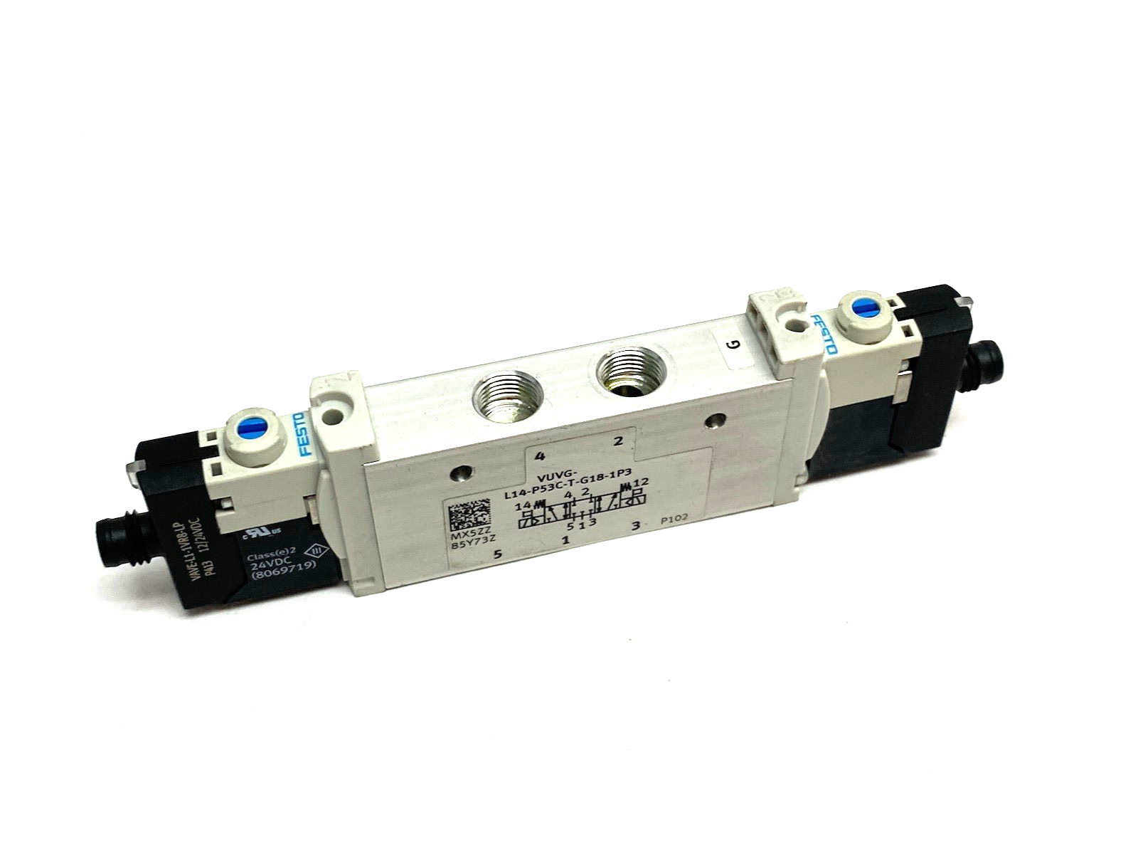 VUVG-L14-P53C-T-G18-1P3 | Festo Piston Gate Solenoid Valve 5/3 Closed, 566501 - Used - Maverick Industrial Sales