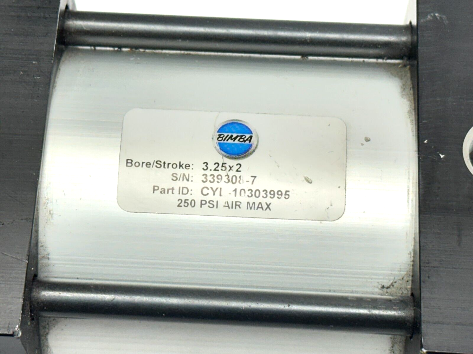 Bimba CYL-10303995 Pneumatic Cylinder 250PSI 3.25" Bore 2" Stroke - Maverick Industrial Sales