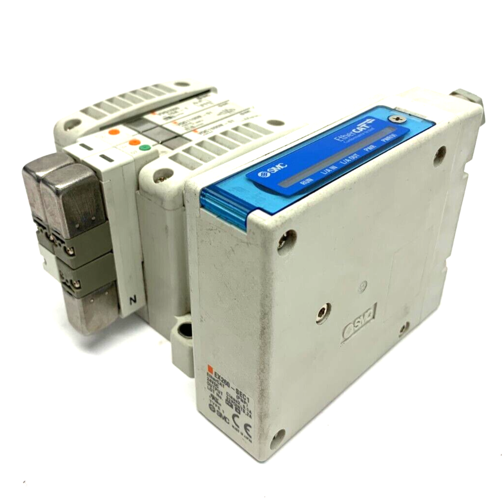 SMC V5QC11-03N3FD2-S Base Manifold w/ EX260-SEC1 EtherCAT Class 2 Output - Maverick Industrial Sales