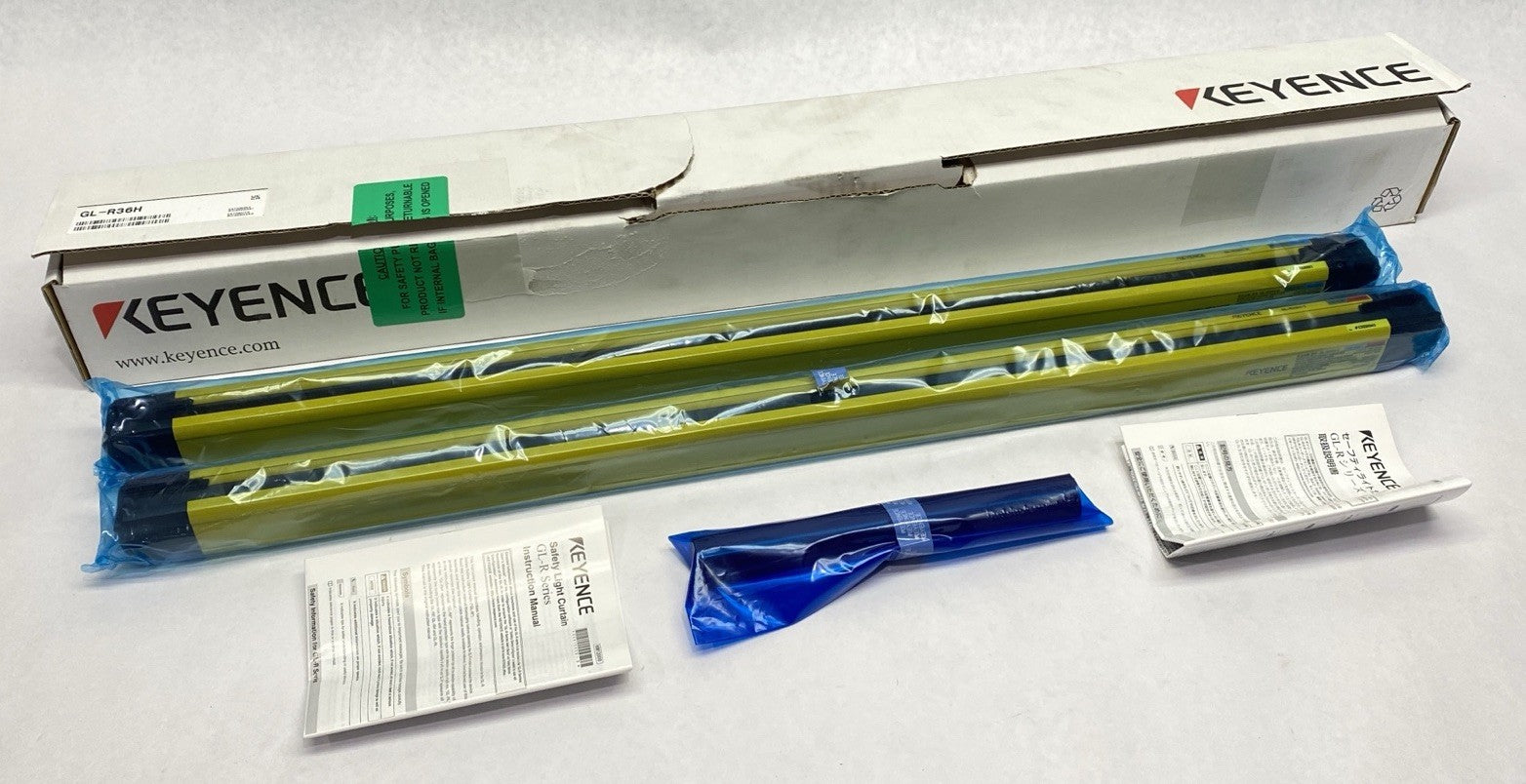 GL-R36H | Keyence Safety Light Curtain Set Hand Protection Type 36 Optical Axes - New - Maverick Industrial Sales