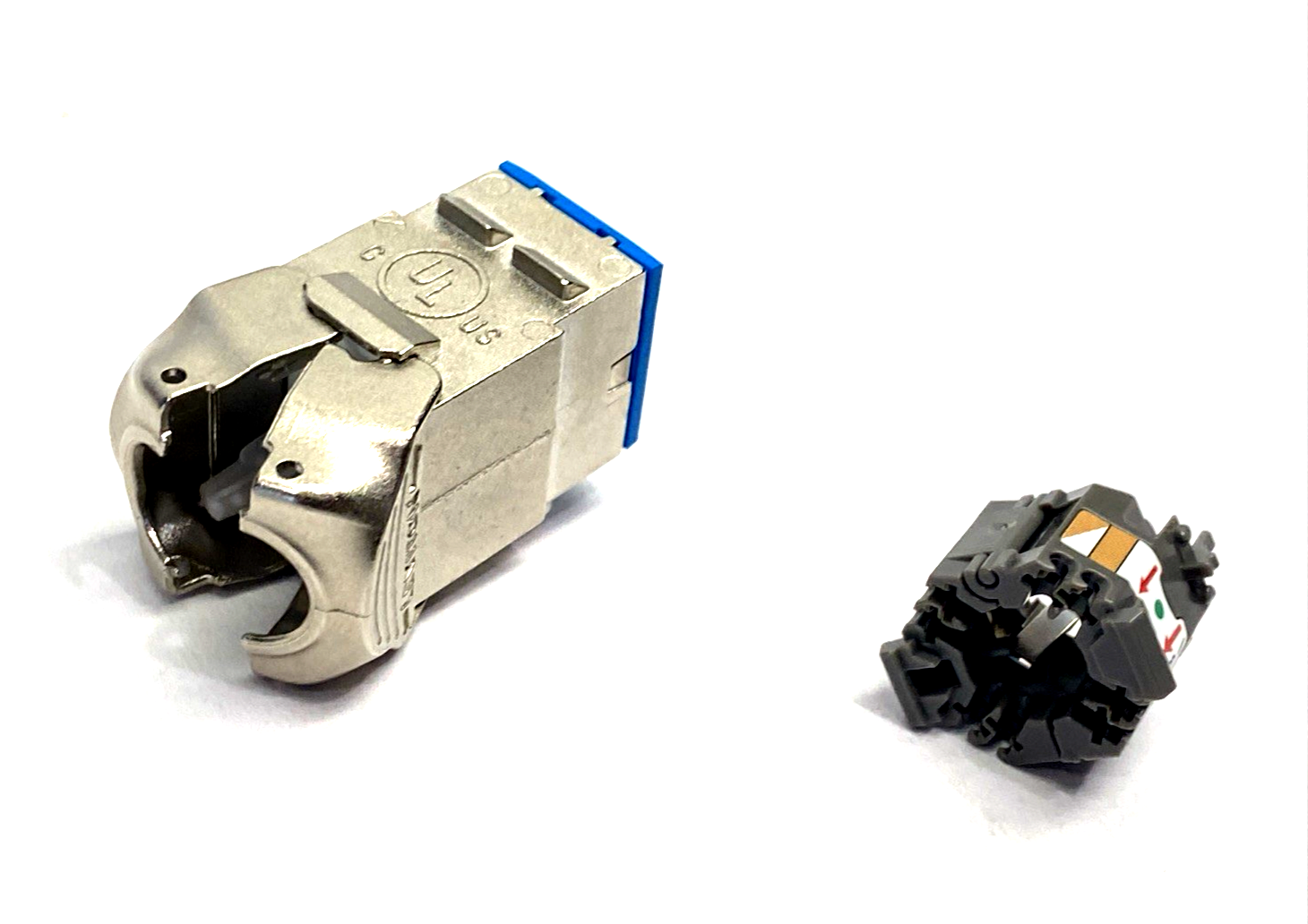 61SJK-RL6 | Leviton ATLAS-X1 Blue Cat 6 Shielded QUICKPORT Jack - New – Open box - Maverick Industrial Sales