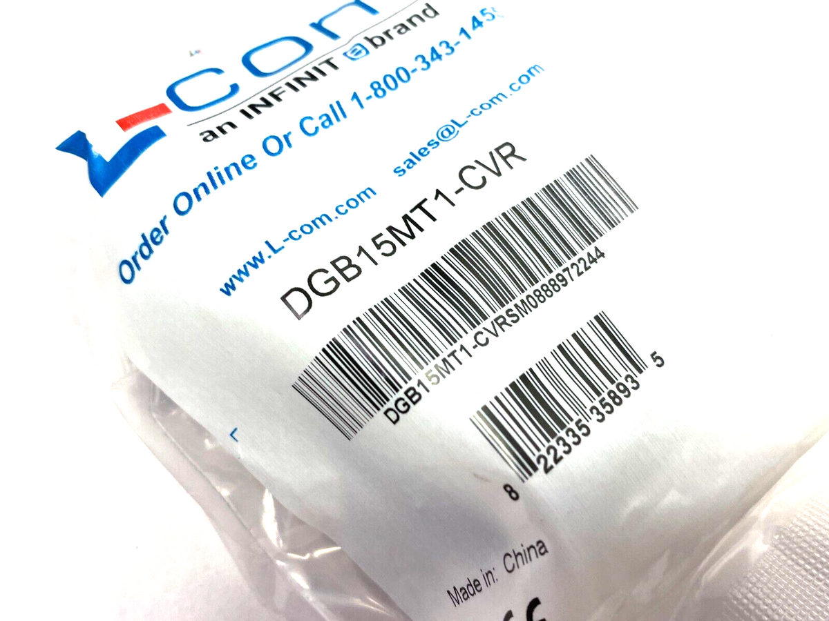DGB15MT1-CVR | L-Com Termination Connector Cover Black LOT OF 7 - Maverick Industrial Sales