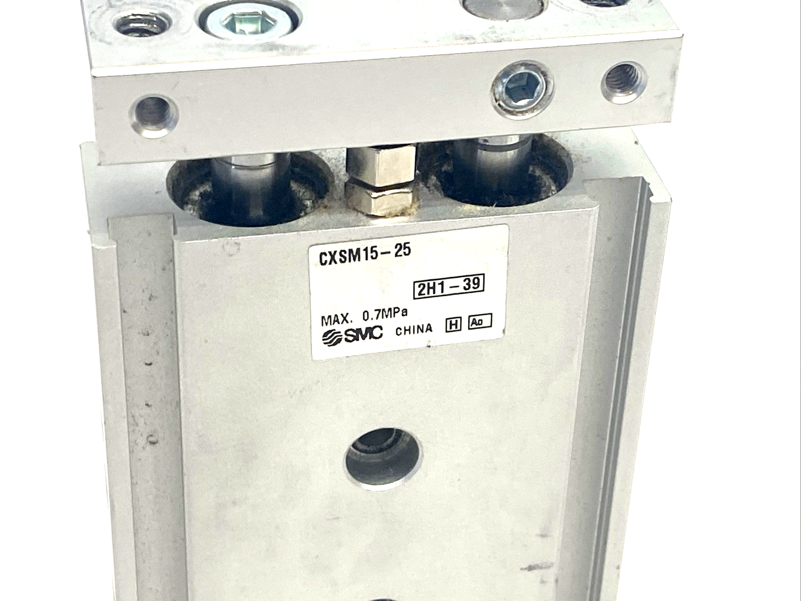 SMC CXSM15-25 Dual Rod Pneumatic Guided Cylinder 15mm Bore 25mm Stroke - Maverick Industrial Sales