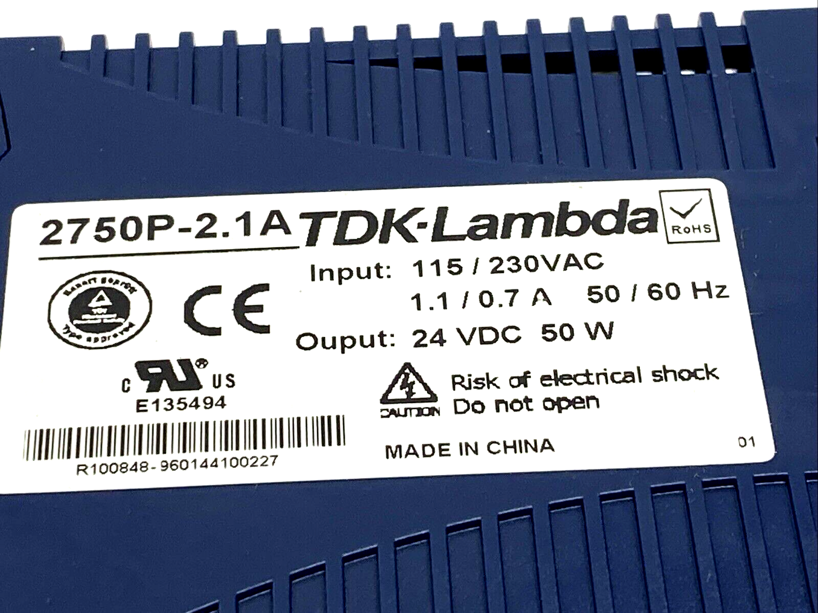 Eurotherm 2750P-2.1A Power Supply 115/230VAC 24VDC 50W 2750P2A1 - Maverick Industrial Sales