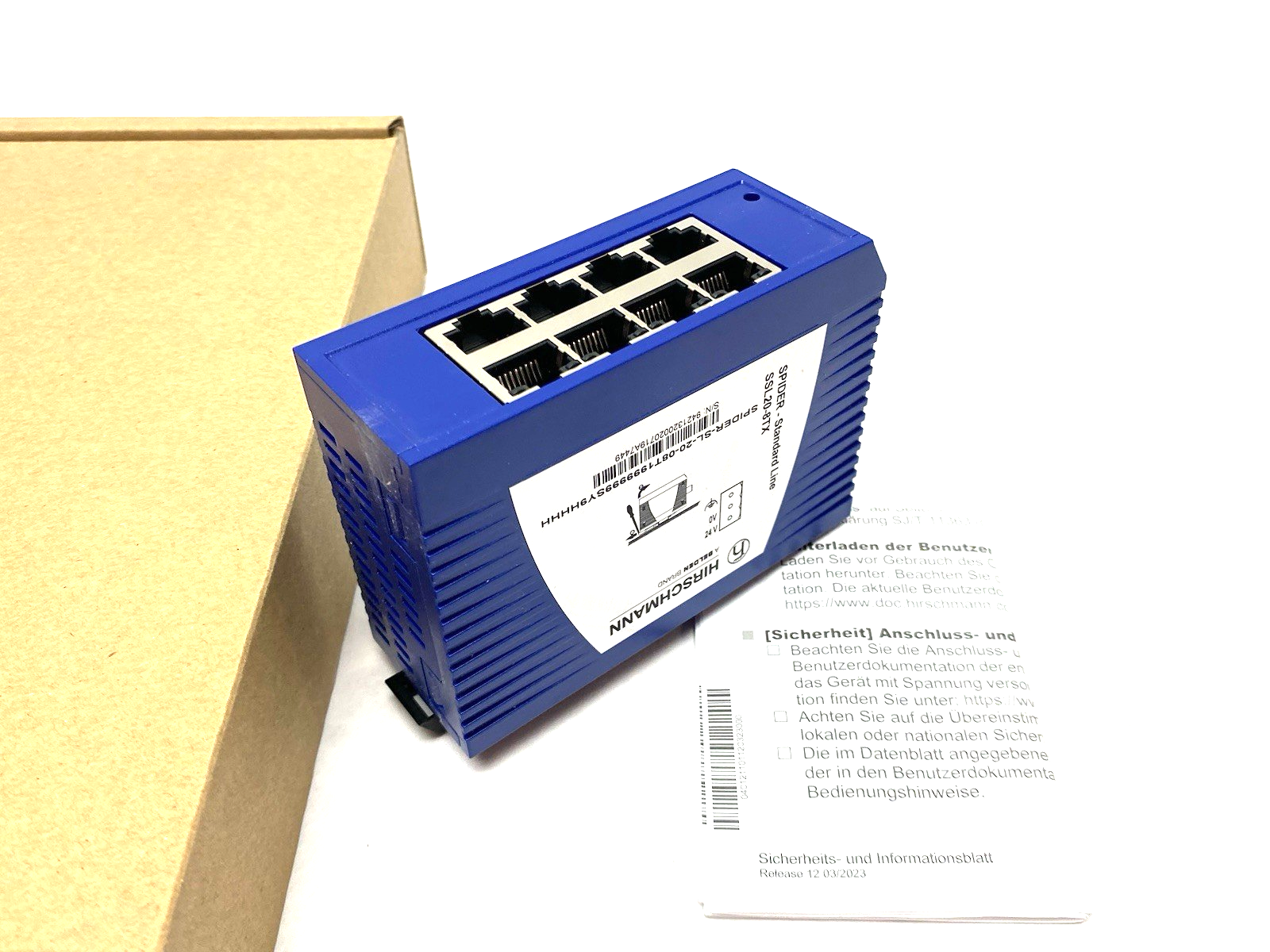 SSL20-8TX | Hirschmann Ethernet Rail Switch SPIDER-SL-20-08T1999999SY9HHHH - New Other - Maverick Industrial Sales