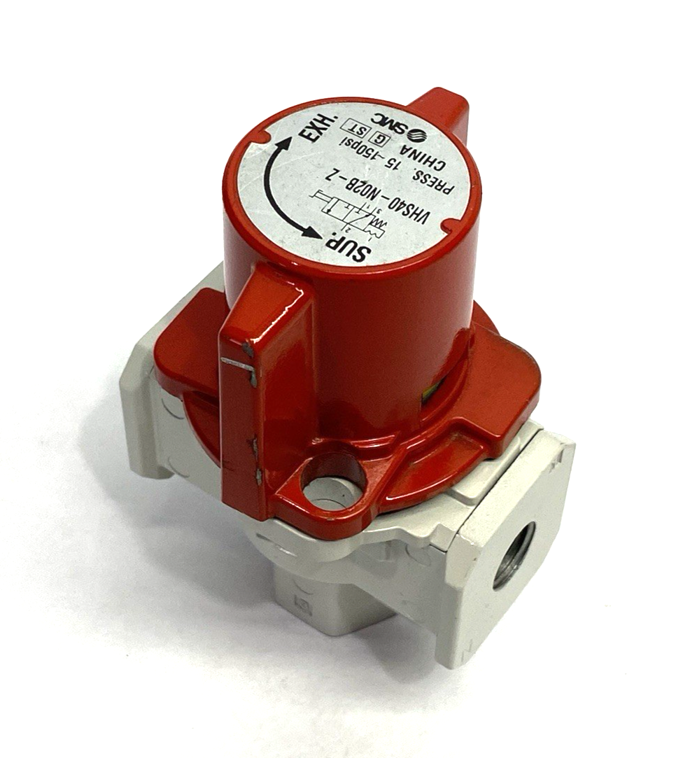 VHS40-N02B-Z | SMC Single-Action Lockout/Relief Valve, 3-Port, 15~150psi, Hand Op. - Used - Maverick Industrial Sales