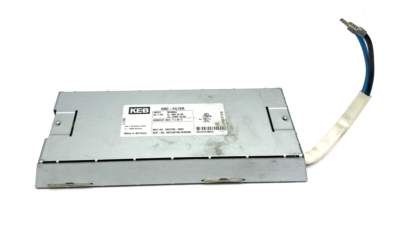 10E5T60-0001 | KEB EMC Filter AC 1PH 240V - Used - Maverick Industrial Sales