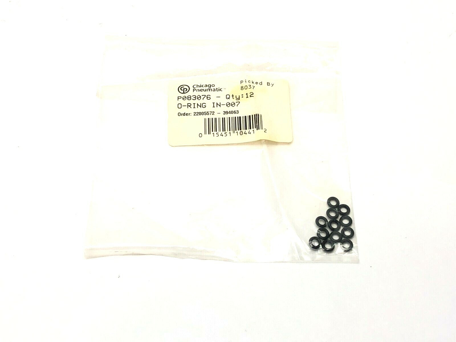 Chicago Pneumatic P083076 O-Rings IN-007 LOT OF 12 - Maverick Industrial Sales