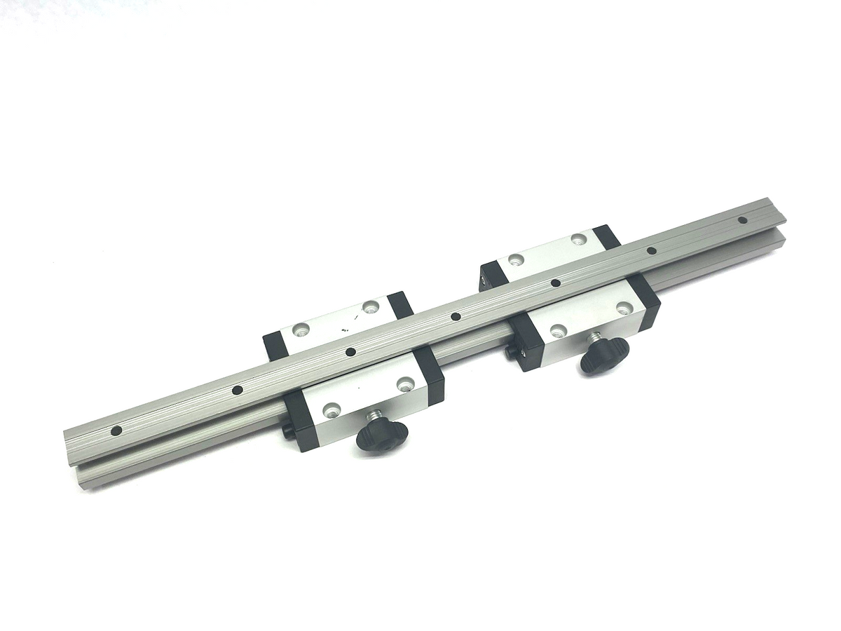 igus TW-01-20-HKA drylin® T Standard Carriage 2x with Hand Clamp, 16-1/8" Rail - Maverick Industrial Sales