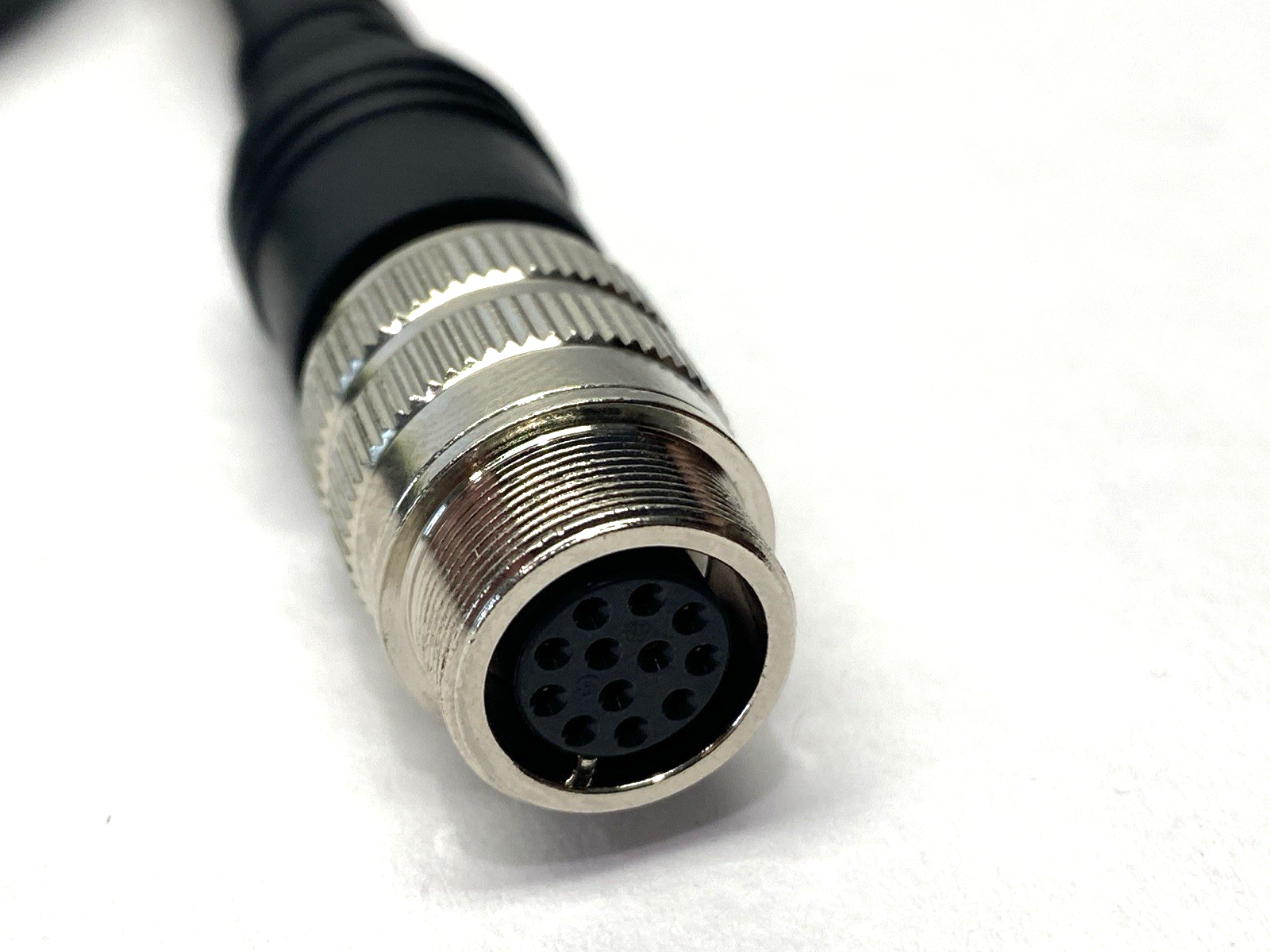 Keyence 1603HAH003 Double-Ended Connector Cable M14 12-Pin F Connectors M/F .5m - Maverick Industrial Sales