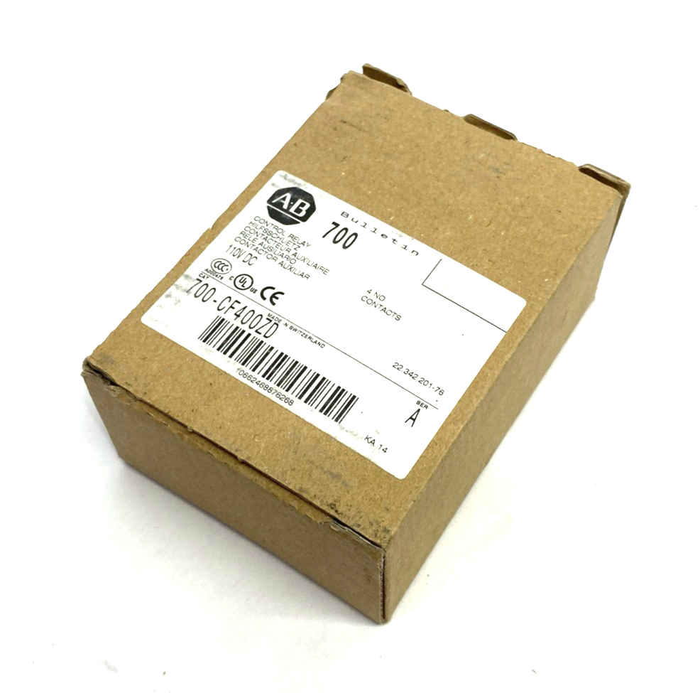 700-CF400ZD | Allen Bradley Ser. A Industrial Control Relay 4 NO Contacts - New – Open box - Maverick Industrial Sales