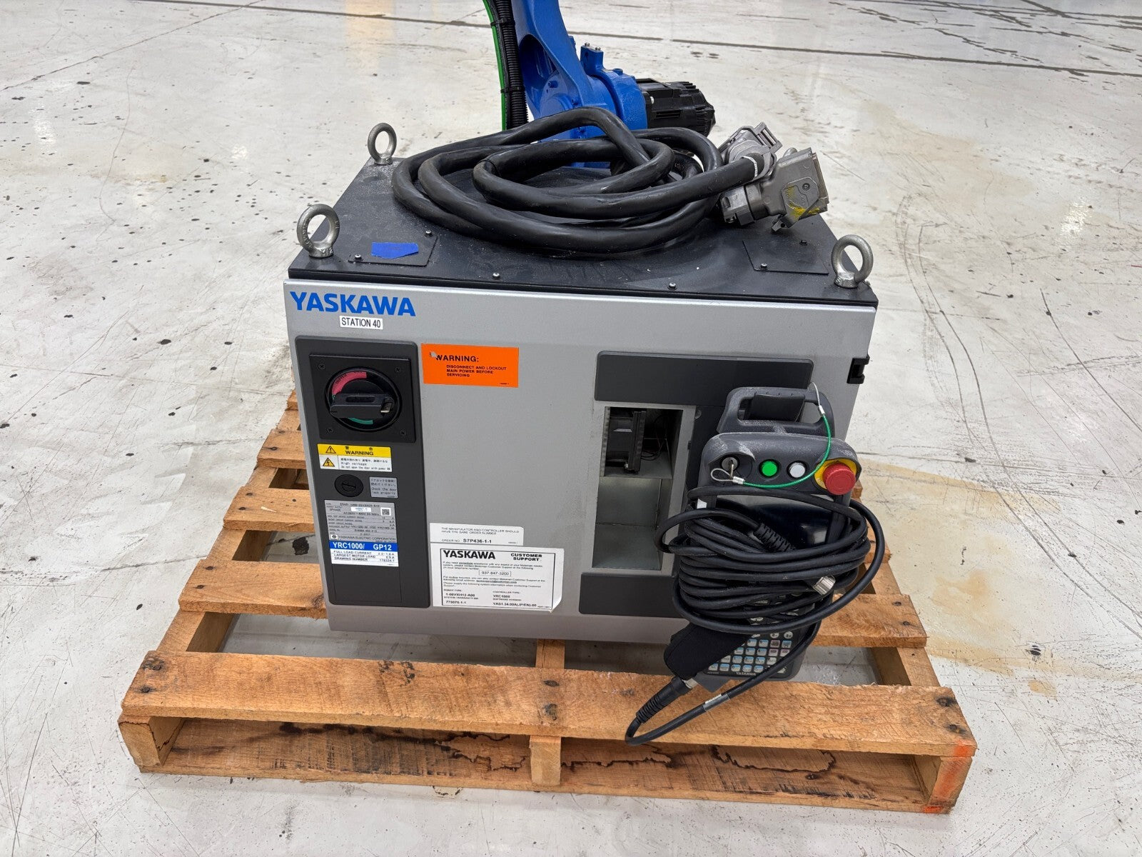 Yaskawa YR-1-06VXH12-A00 Robot System, YRC1000/GP12 Controller ERAR-1000, 2017 - Maverick Industrial Sales