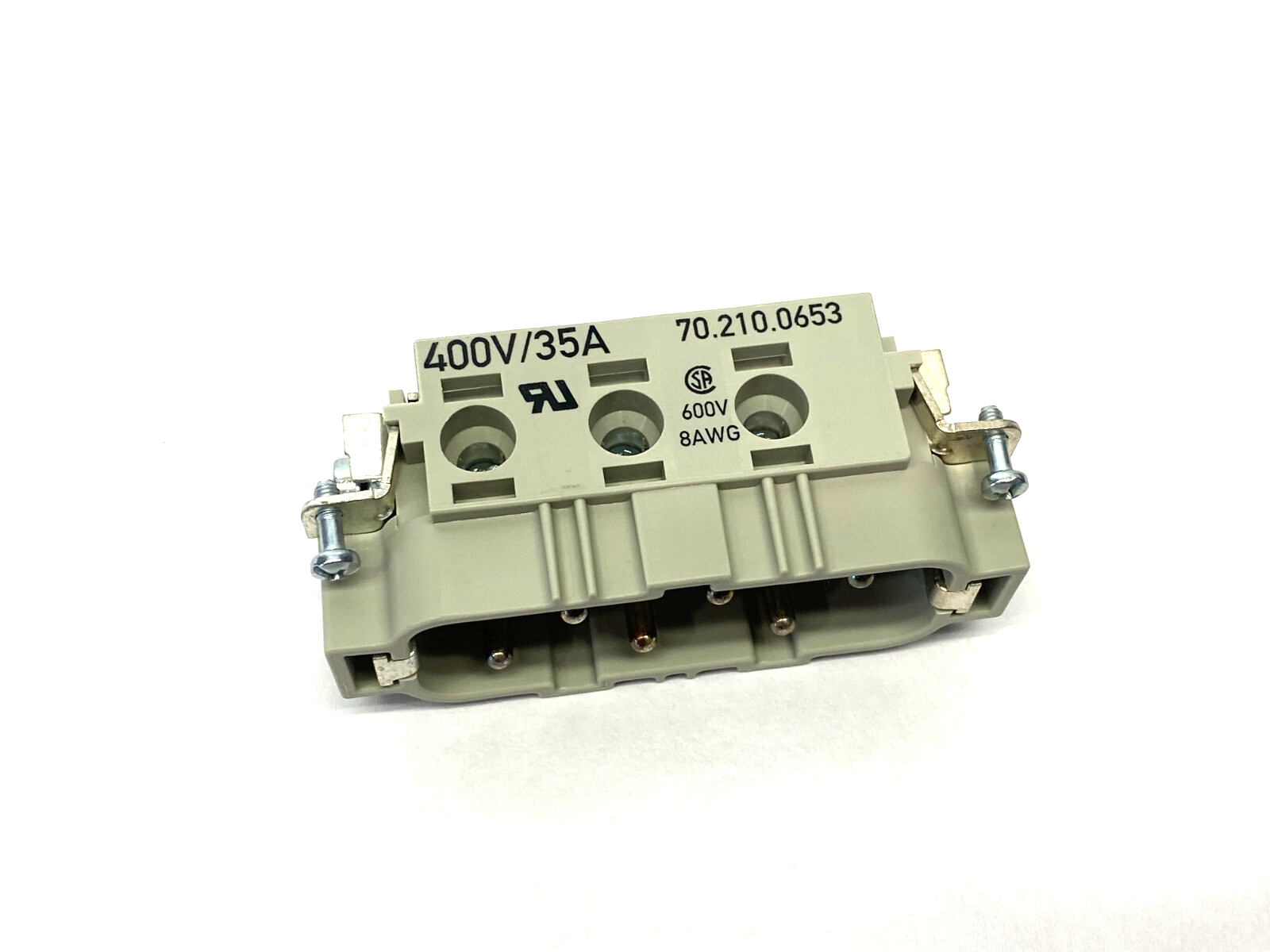 Wieland 70.210.0653.0 Revos Male Power Connector Insert POW STS 6 6,0 40 AG - Maverick Industrial Sales