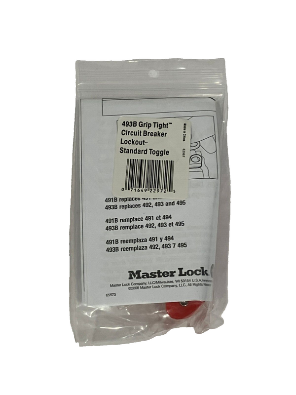 Master Lock 493B Grip Tight Electrical Circuit Breaker Lockout Standard Toggle - Maverick Industrial Sales