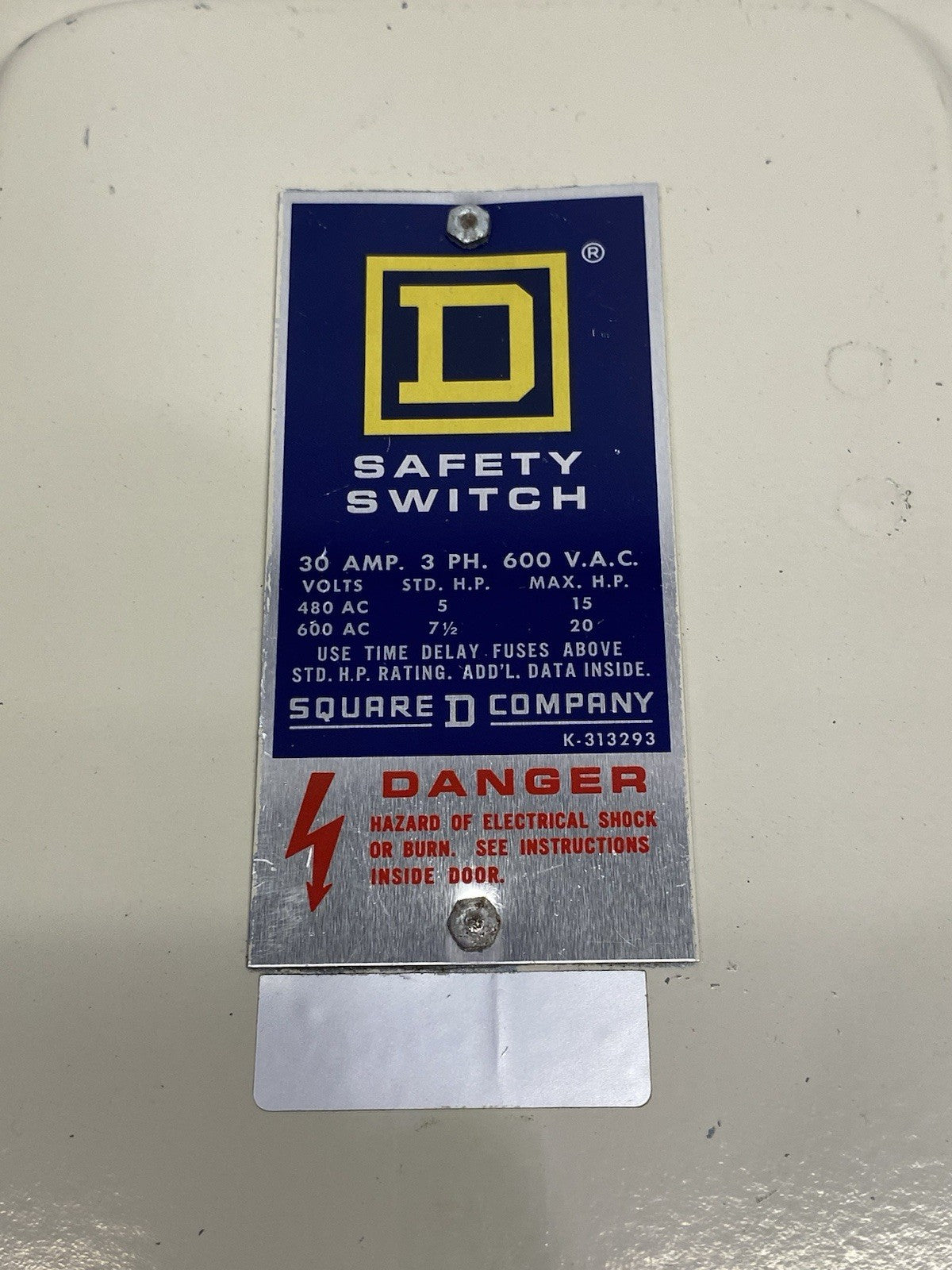 H361A | Schneider Square D Safety Switch, Heavy duty, Fusible, 30A, 3-Pole, 20HP - Used - Maverick Industrial Sales