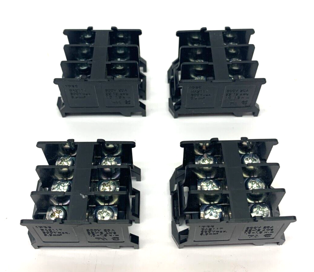 IDEC BA21-1T Terminal Block Link 300V 20A 600V Max LOT OF 4 - Maverick Industrial Sales