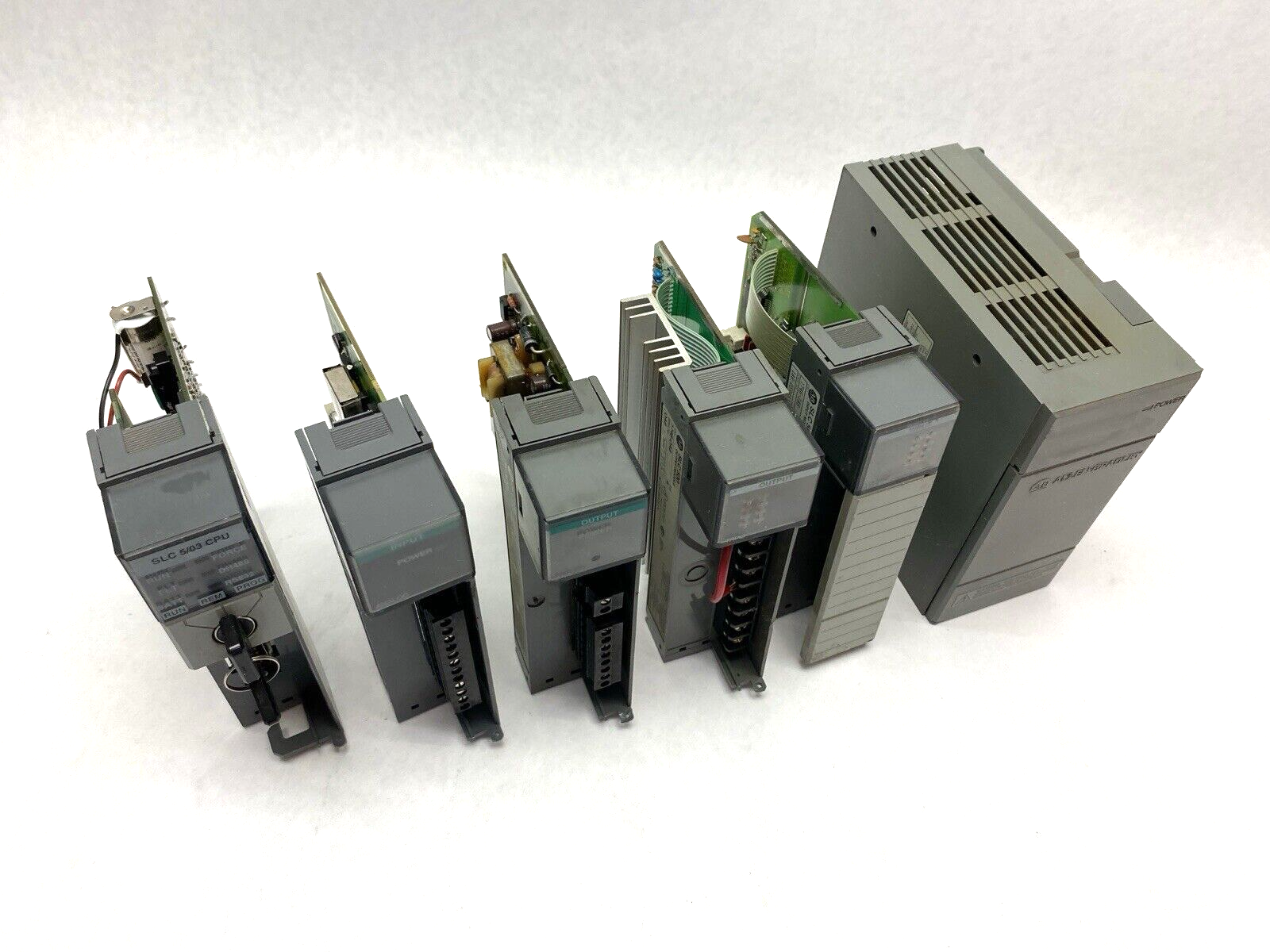 LOT OF 6 Allen Bradley SLC 500 Modules - For parts or not working - Maverick Industrial Sales