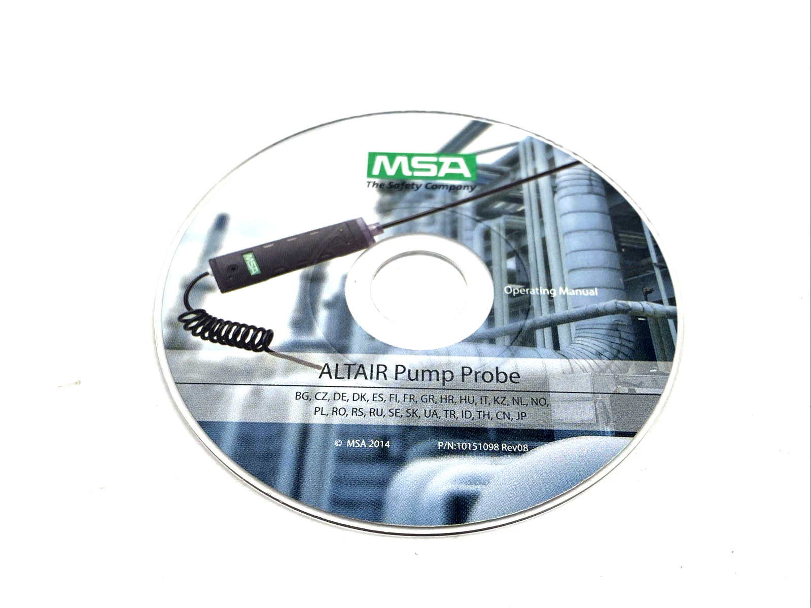 10151098 | MSA Rev 08 ALTAIR Pump Probe Operating Manual CD - Used - Maverick Industrial Sales