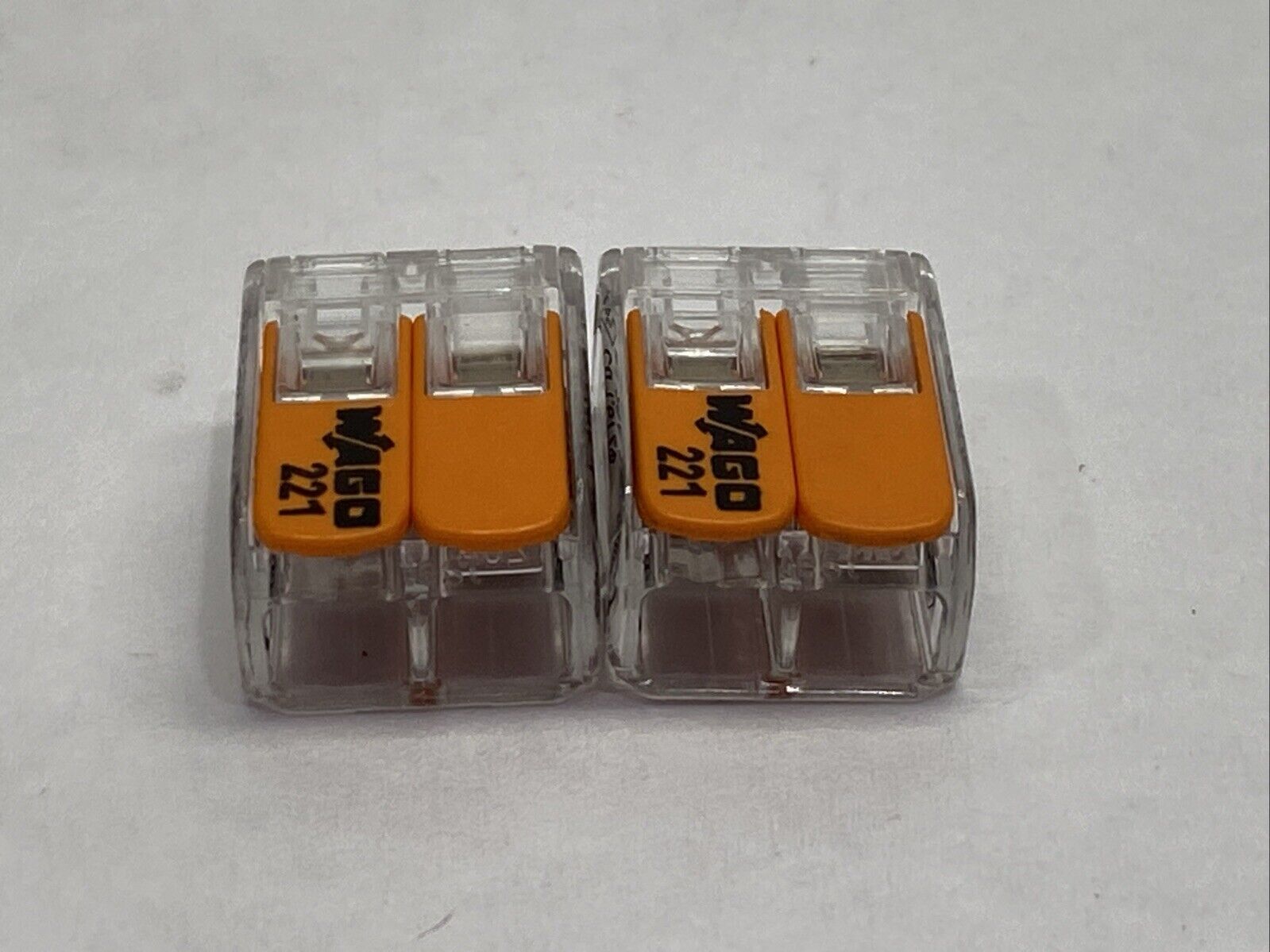 Wago 221-412 2-Conductor Splicing Lever Nut Connector 24-12AWG 32A 450V LOT OF 2 - Maverick Industrial Sales