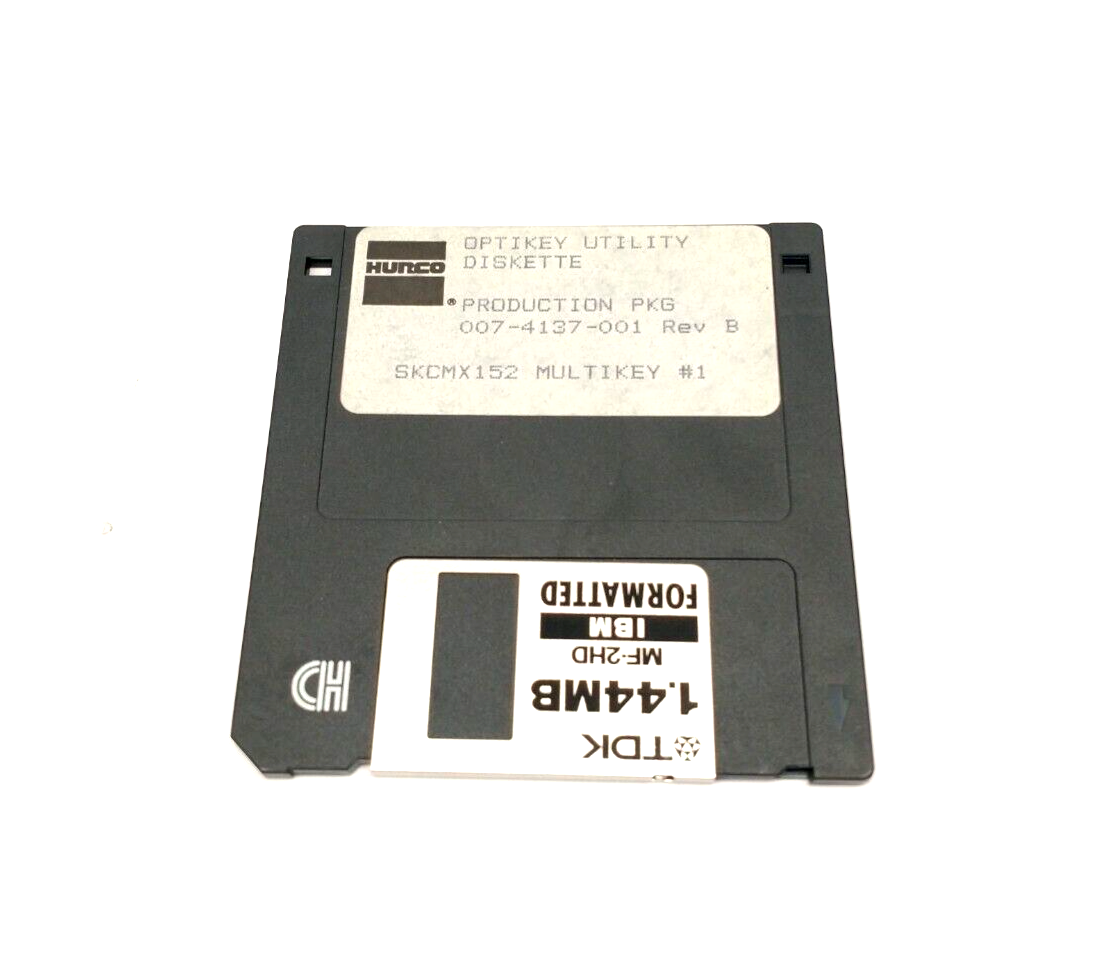 Hurco 007-4137-001 Rev B Floppy Disk, Production PKG, SKCMX152 Multikey #1 - Maverick Industrial Sales