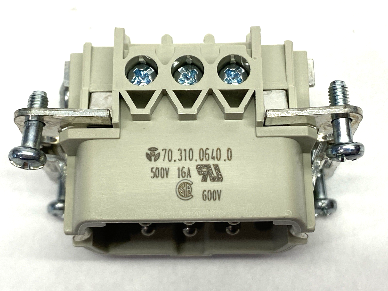 Wieland 70.310.0640.0 Male Insert Screw Type BAS STS 6 2,5 50 600V 16A LOT OF 2 - Maverick Industrial Sales