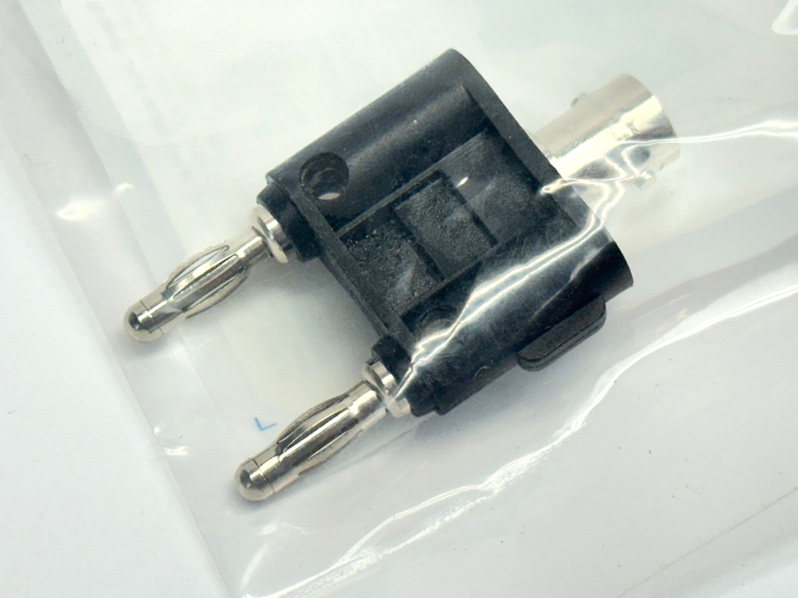 L-Com BC2710 BNC Female to Dual Banana Plug Adapter - Maverick Industrial Sales