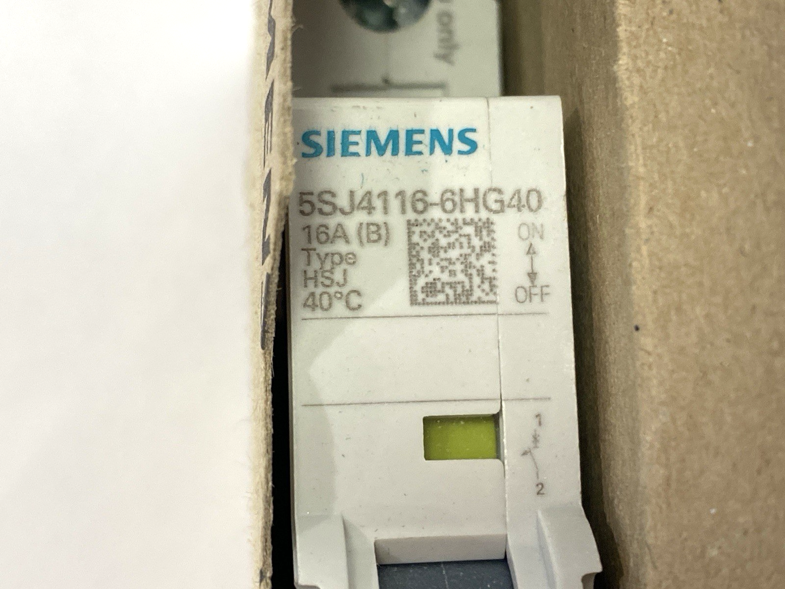 Siemens 5SJ4116-6HG40 Miniature Circuit Breaker 1-Pole 240V 16A - Maverick Industrial Sales