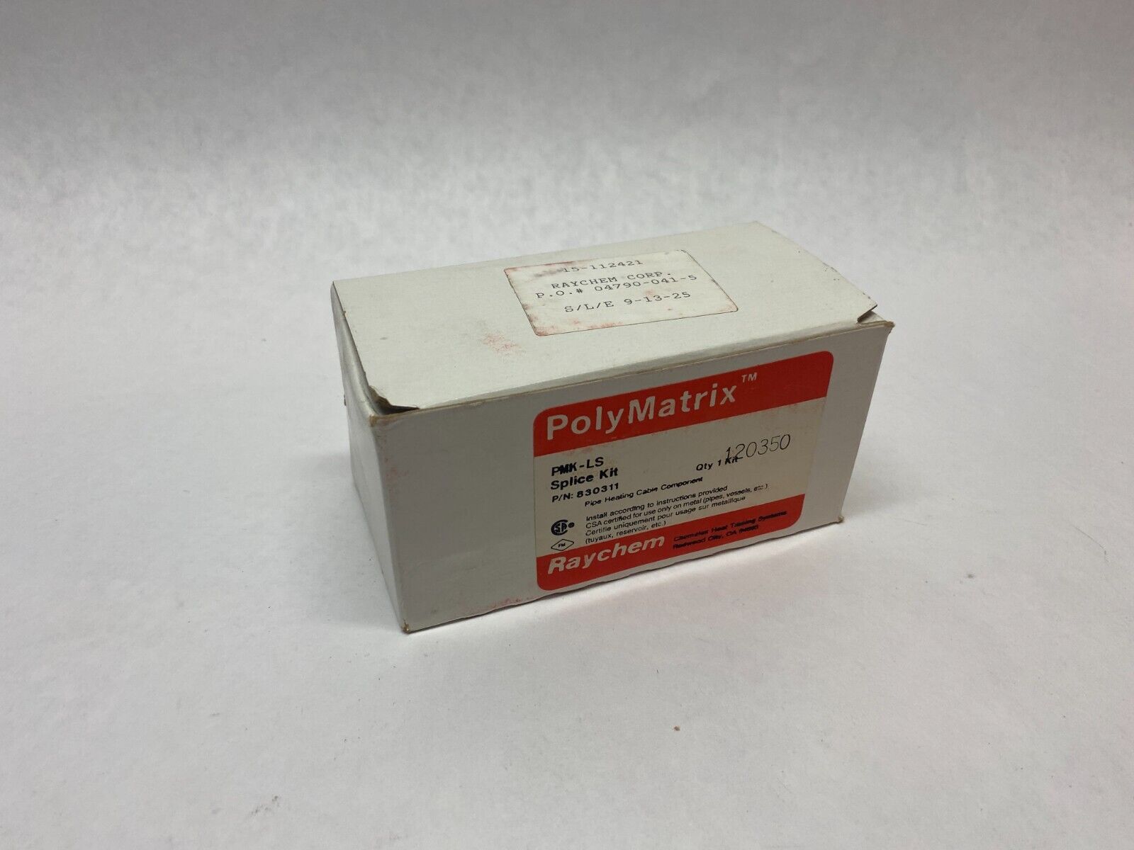 Raychem PMK-LS 830311 PolyMatrix Pipe Heating Cable Component Splice Kit - Maverick Industrial Sales