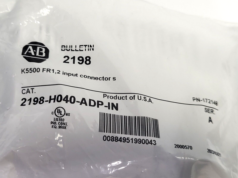 Allen Bradley 2198-H040-ADP Input Connectors K5500 FR1 Ser. A - Maverick Industrial Sales