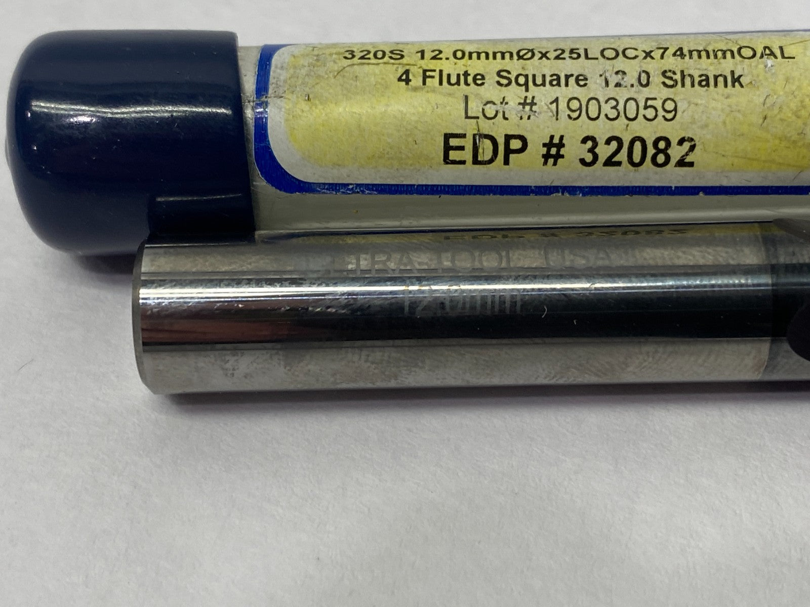 Ultra Tool 32082 12mm 4 Flute Square End 30° Helix Carbide End Mill, 25mm LOC - Maverick Industrial Sales