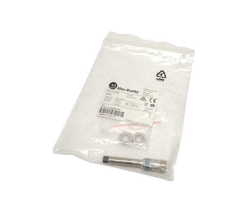 Allen Bradley 872C-D3NP8-D4 Ser. E Inductive Proximity Sensor, 8mm Body M12 Male - Maverick Industrial Sales