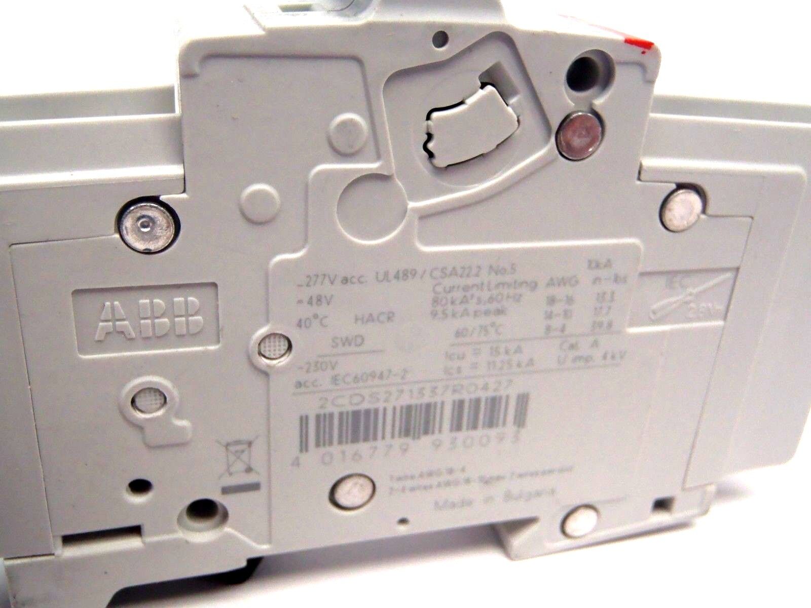 ABB SU201M-K10 Mini Circuit Breaker Trip Curve K UL489 50/60Hz 10A - Maverick Industrial Sales