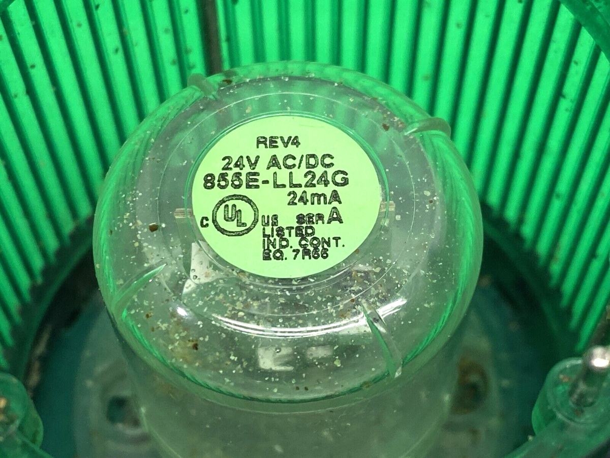 Allen Bradley 855T-B24TL3 Ser. C Green Steady LED Stack Light 70mm 24V AC/DC - Maverick Industrial Sales