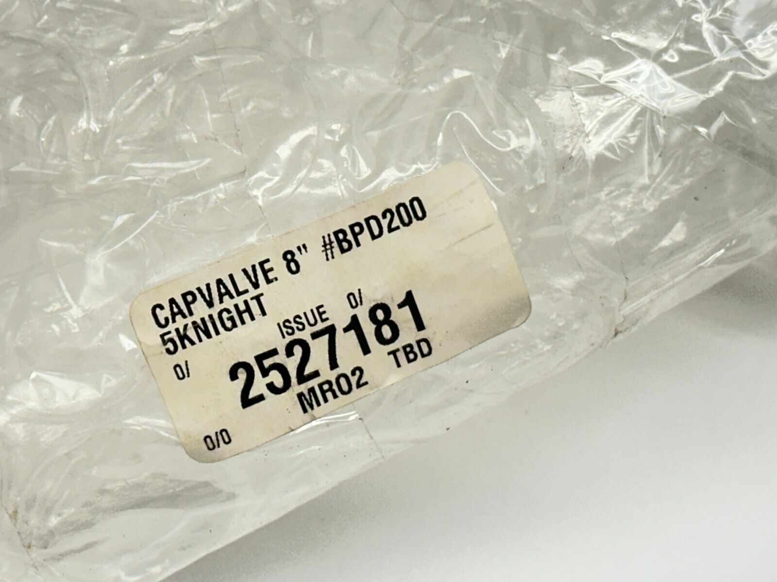 Knight Global BPD2005 Cap Valve 8" - Maverick Industrial Sales