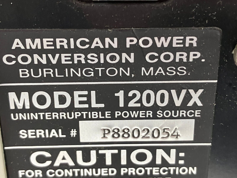 APC 1200VX Uninterruptible Power Supply 120V 1000W - Maverick Industrial Sales