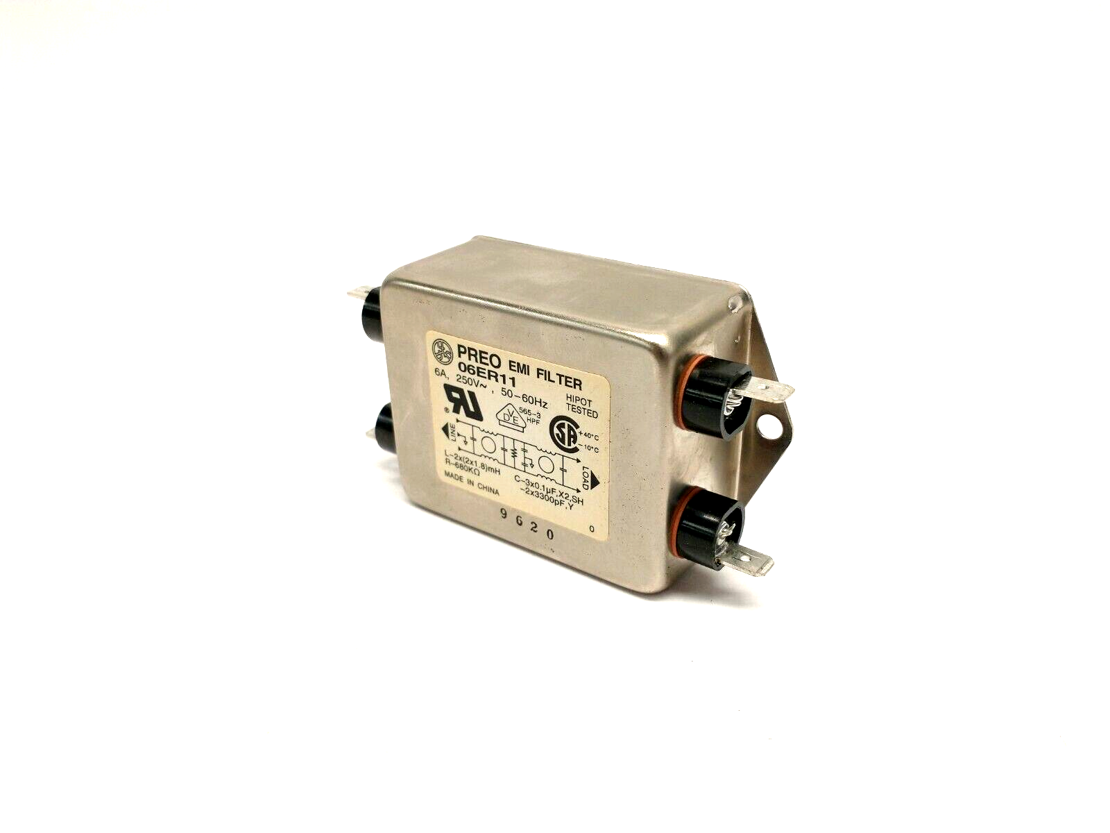 06ER11 | Preo EMI Filter 250V 6A - Used - Maverick Industrial Sales