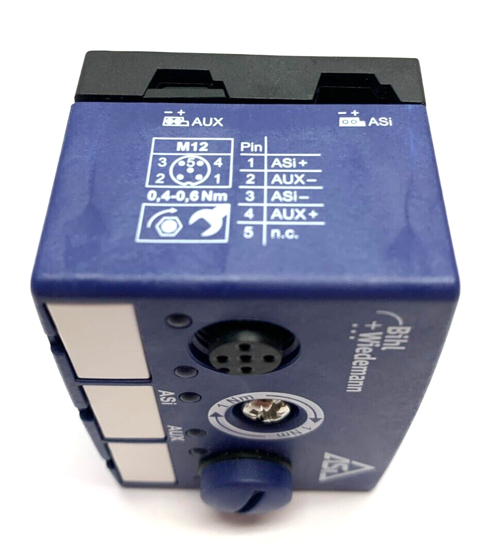 Bihl Wiedemann BWU3493 Passive Distributor 1xM12 Identity No. 17274 - Maverick Industrial Sales