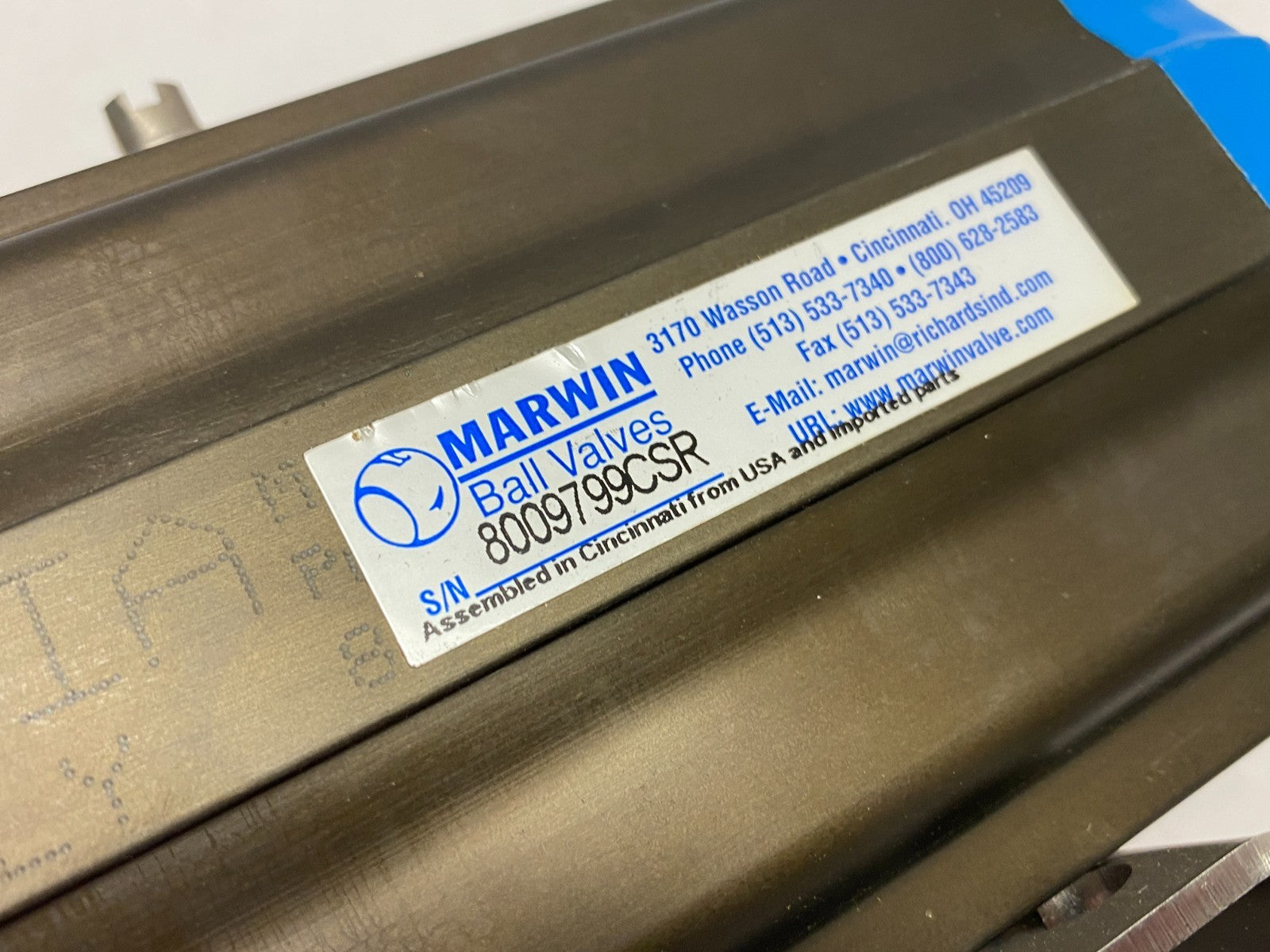 Marwin UT Series Pneumatic Ball Valve Actuator Assembly, 1-1/2", 3-Way - Maverick Industrial Sales