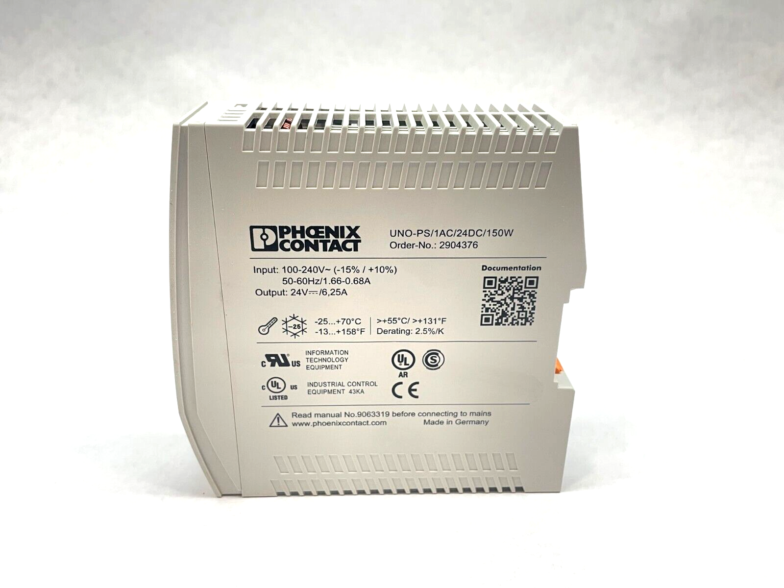 2904376 | Phoenix Contact UNO-PS/1AC/24DC/150W Primary Switched UNO Power Supply - Used - Maverick Industrial Sales