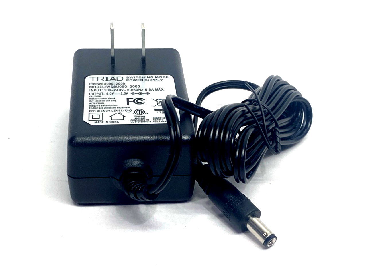 Triad Magnetics WSU090-2000 Power Supply Wall Plug, 100-240VAC 9VDC LOT OF 2 - Maverick Industrial Sales