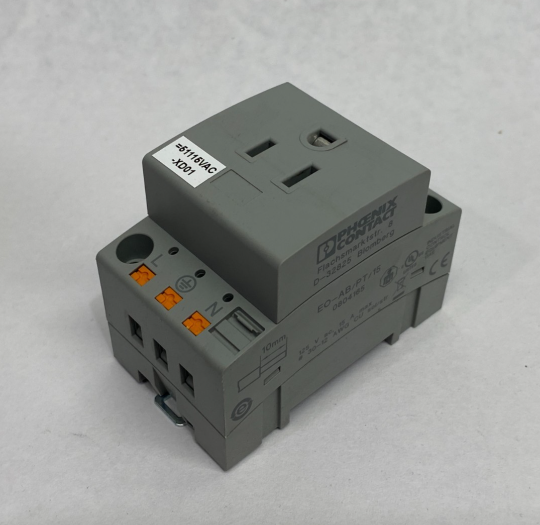 Phoenix Contact EO-AB/PT/15 Socket Receptacle DIN Mount 0804165 LOT OF 3 - Maverick Industrial Sales