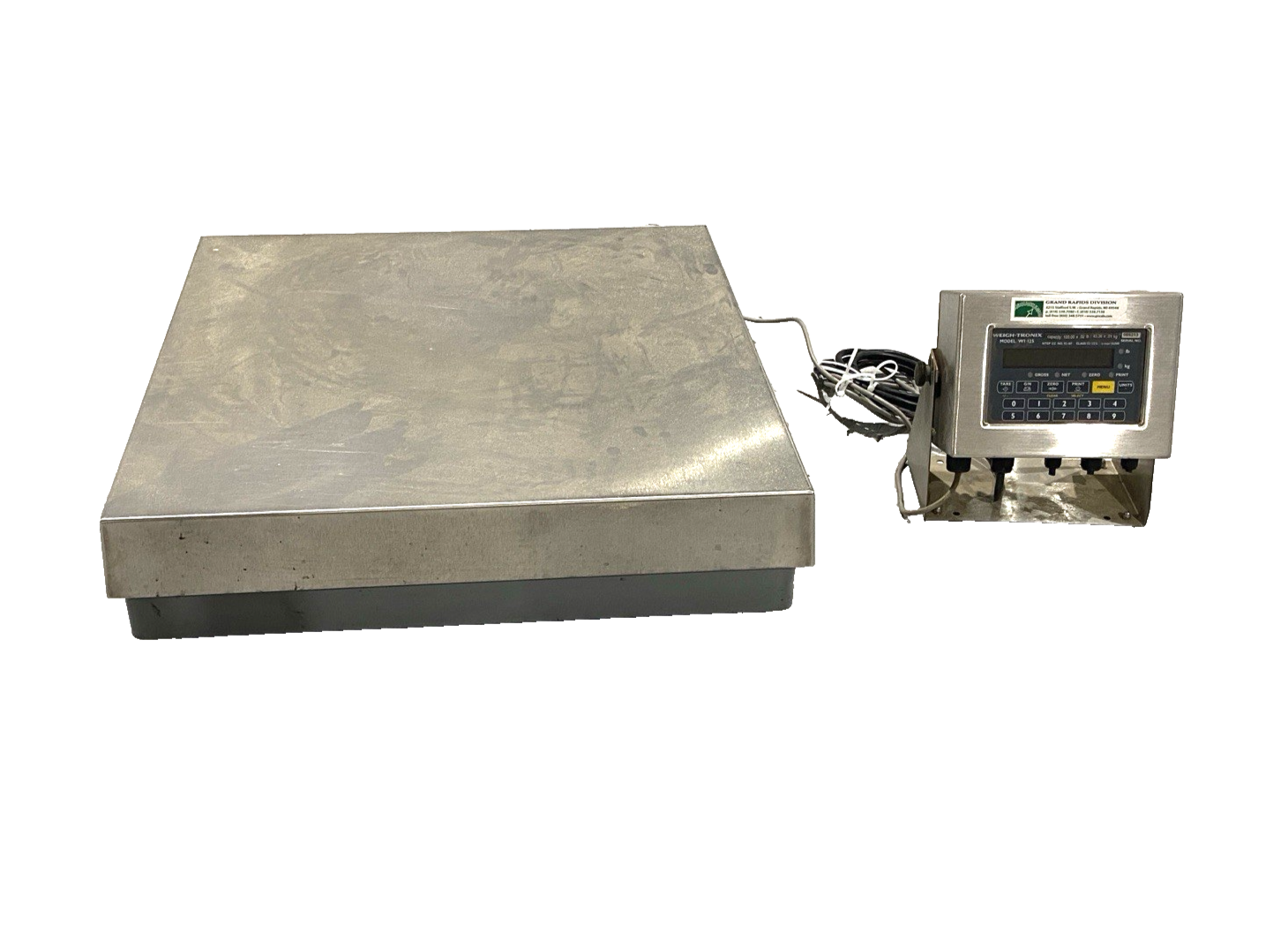 B-Tek BT-2424-100-CS-SP Weight Scale 24" x 24" 100Lb Cap, WI-125LED Indicator - Maverick Industrial Sales