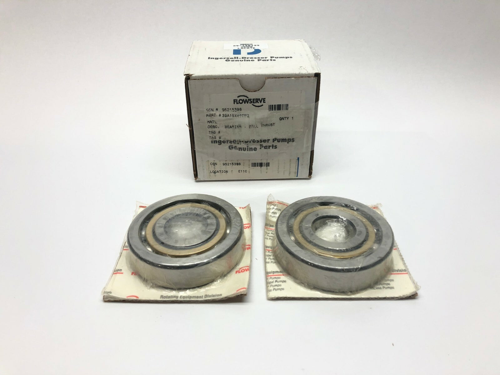 Flowserve 39A19X407BG Ball-Thrust Bearing Set 95215398 - New – Open box - Maverick Industrial Sales