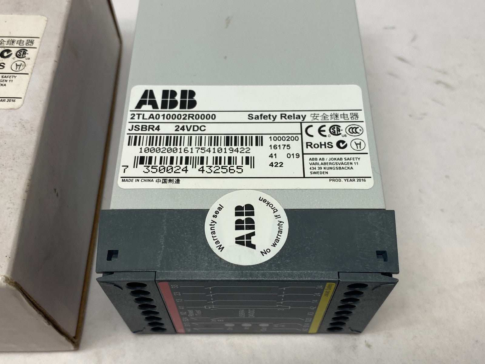 ABB 2TLA010002R0000 Jokab Safety Relay 24VDC JSBR4 - Maverick Industrial Sales