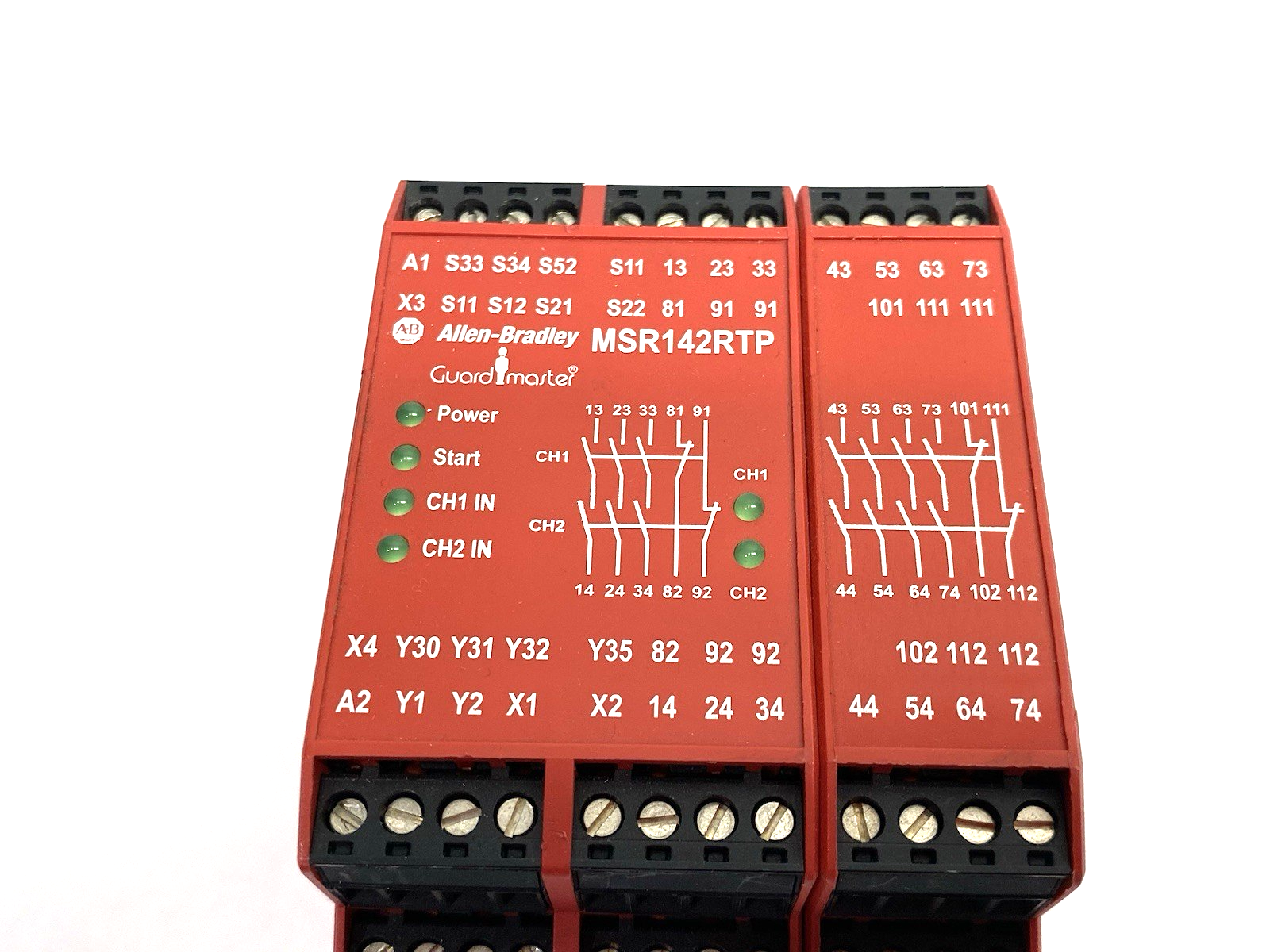 440R-G23216 | Allen Bradley Ser. A Guardmaster MSR142RTP Safety Relay, Auto-reset - Used - Maverick Industrial Sales