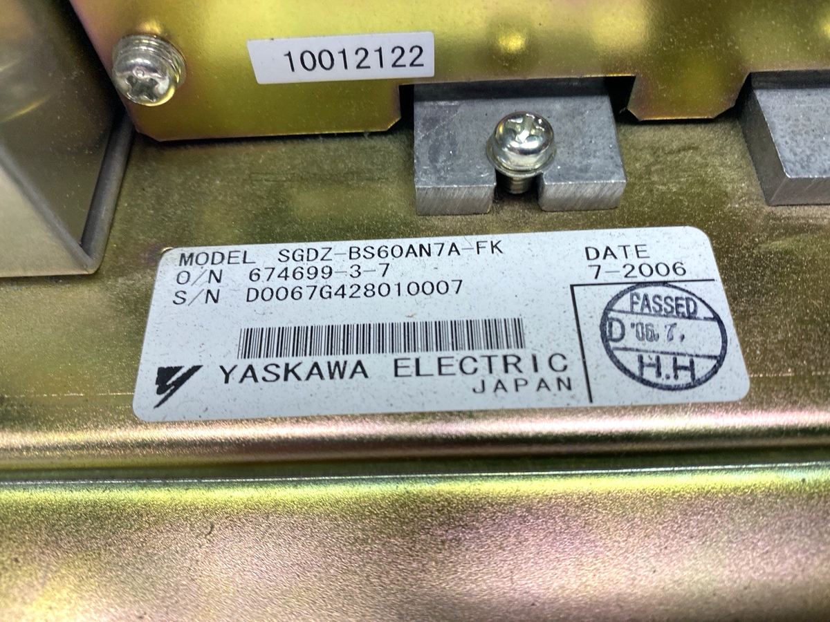 SGDZ-BS60AN7A-FK | Yaskawa Servopack Controller, Servo Driver Unit - Used - Maverick Industrial Sales